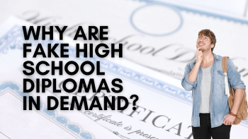 high school graduate thinking about reasons to get a fake high school diploma