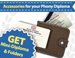 fake diploma accessories, accessories for fake diplomas, fake degree accessories