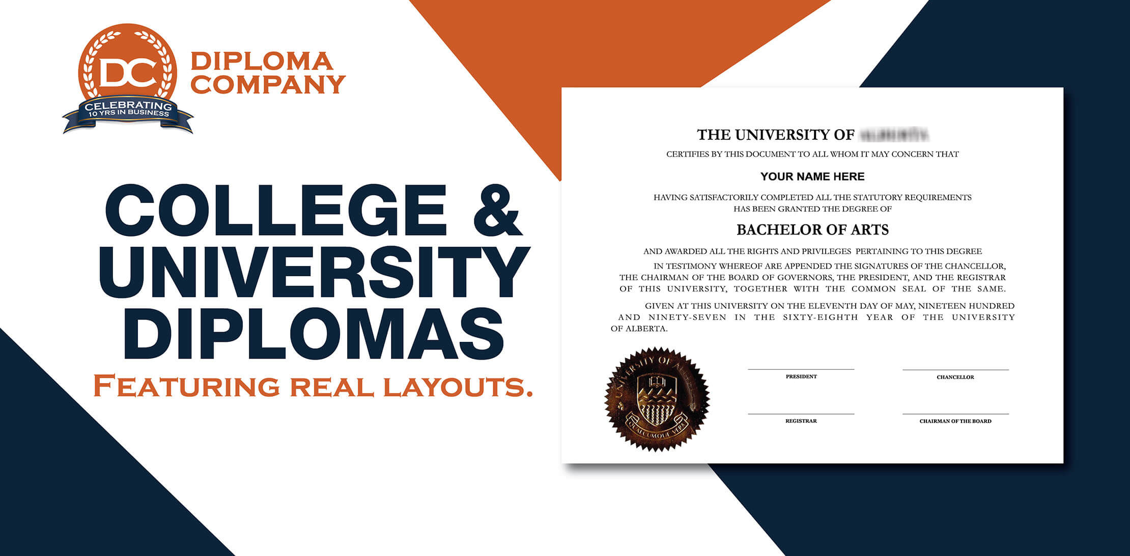 Fake College Diplomas: Custom University Replicas!