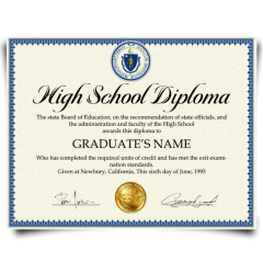 Fake High School Diploma from USA