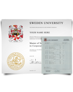 Fake College Diploma and Transcript from Sweden — Complete Lund and Stockholm and Gothenburg University Set