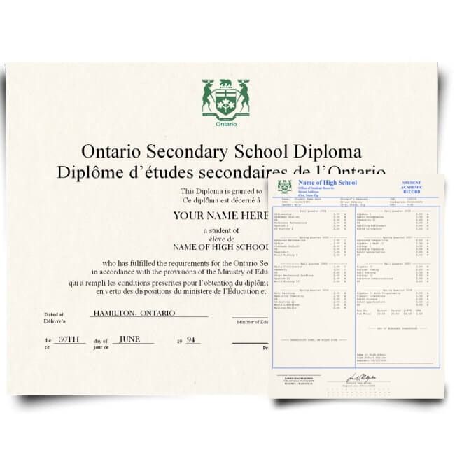 Fake Canada Diploma and Transcripts - High School