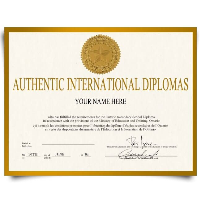Fake International Diploma - College, University