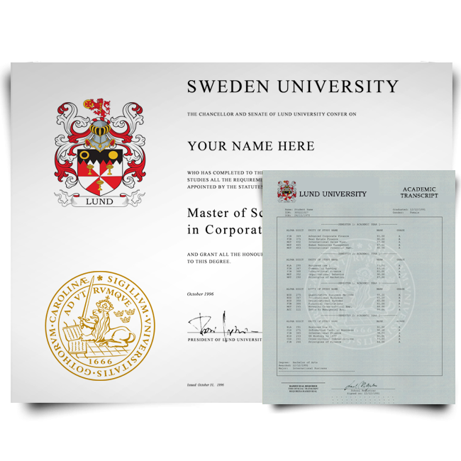 Fake Sweden Diplomas and Transcripts - University, College