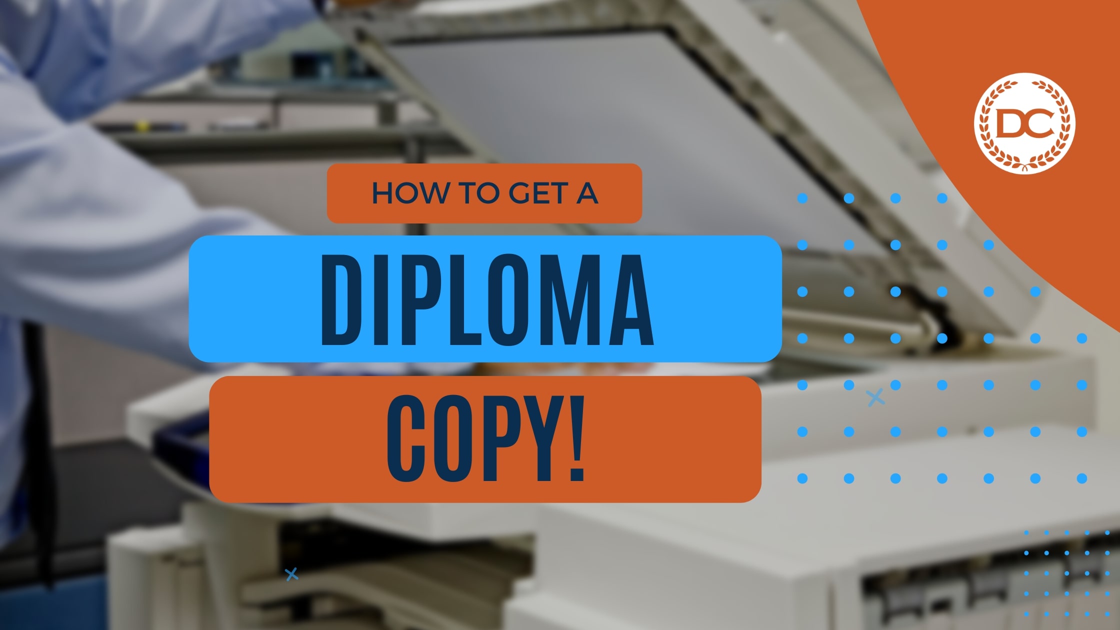 photocopy being made of a diploma on a xerox