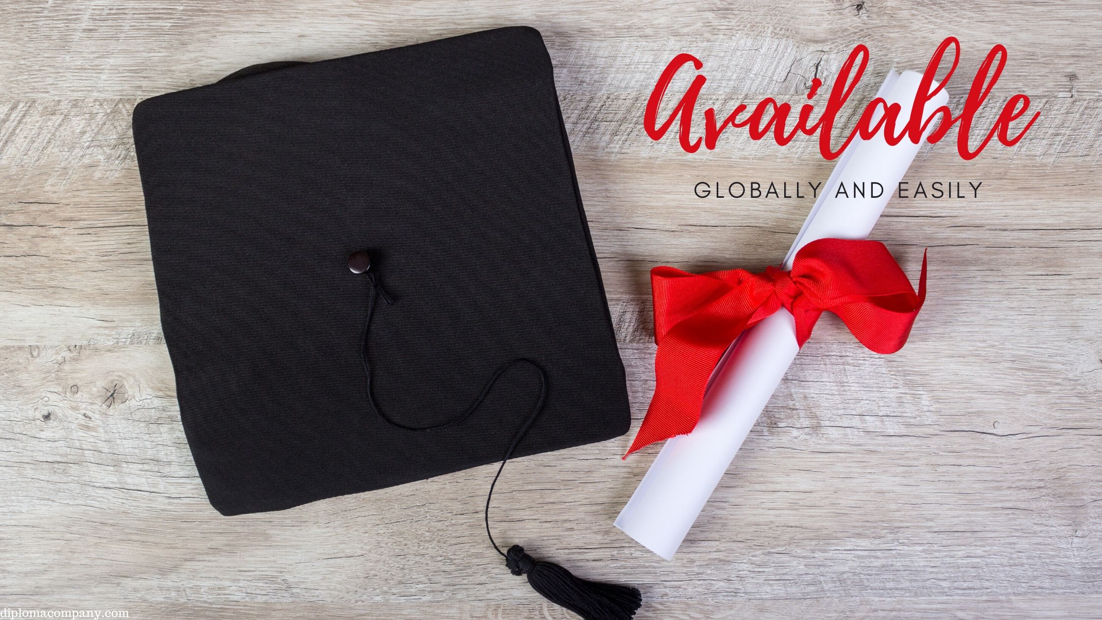 a diploma rolled up with a red ribbon and a black graduation cap sitting nicely on a table