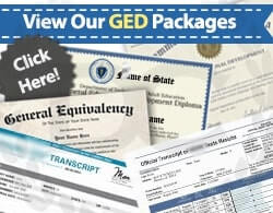a complete set of fake diplomas and transcripts from ged testing schools