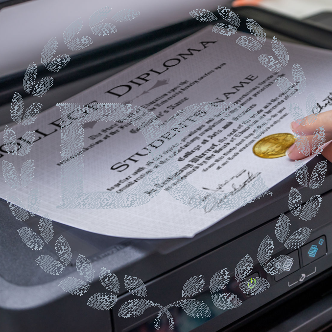 replicating a diploma from scan or photocopy